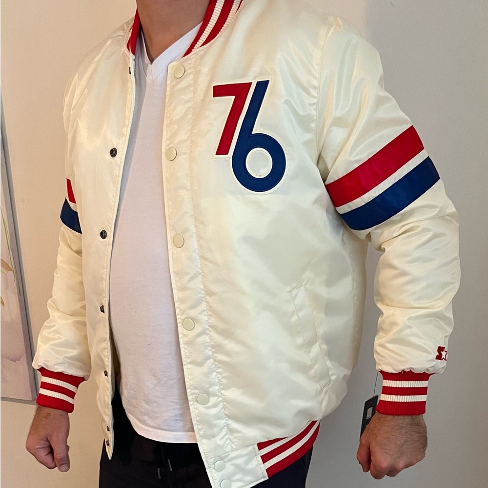 Starter Philly 76ers jacket, men’s size Large - Picture 2 of 10